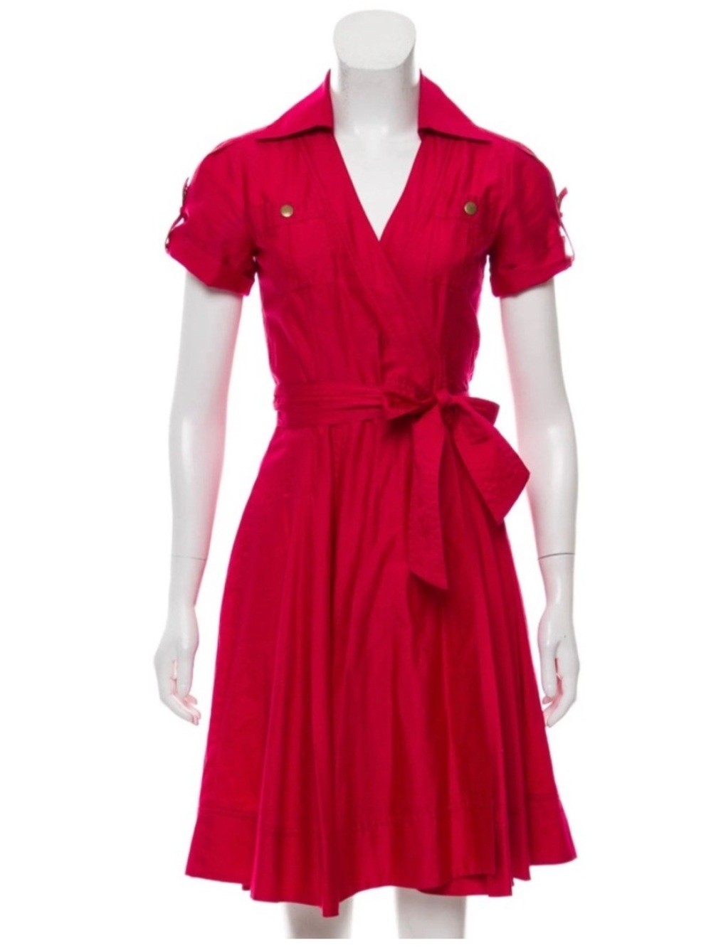 Diane Von Furstenberg Aria Wrap Shirt Dress with Tie Waist ❤️❤️